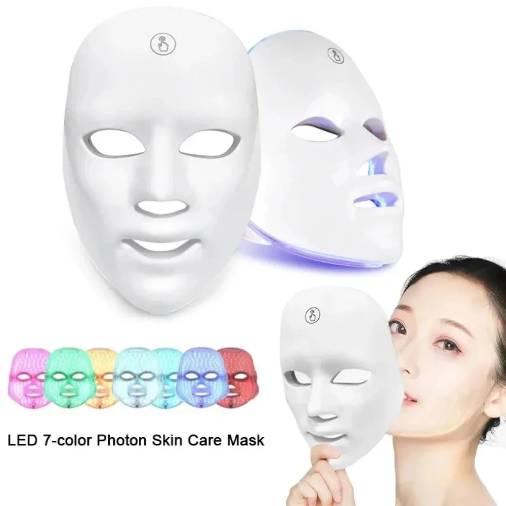 Facial LED Mask 7 Colors LED Photon Beauty Mask Skin Rejuvenation Home Face Lifting Whitening Skin Care Beauty Mask