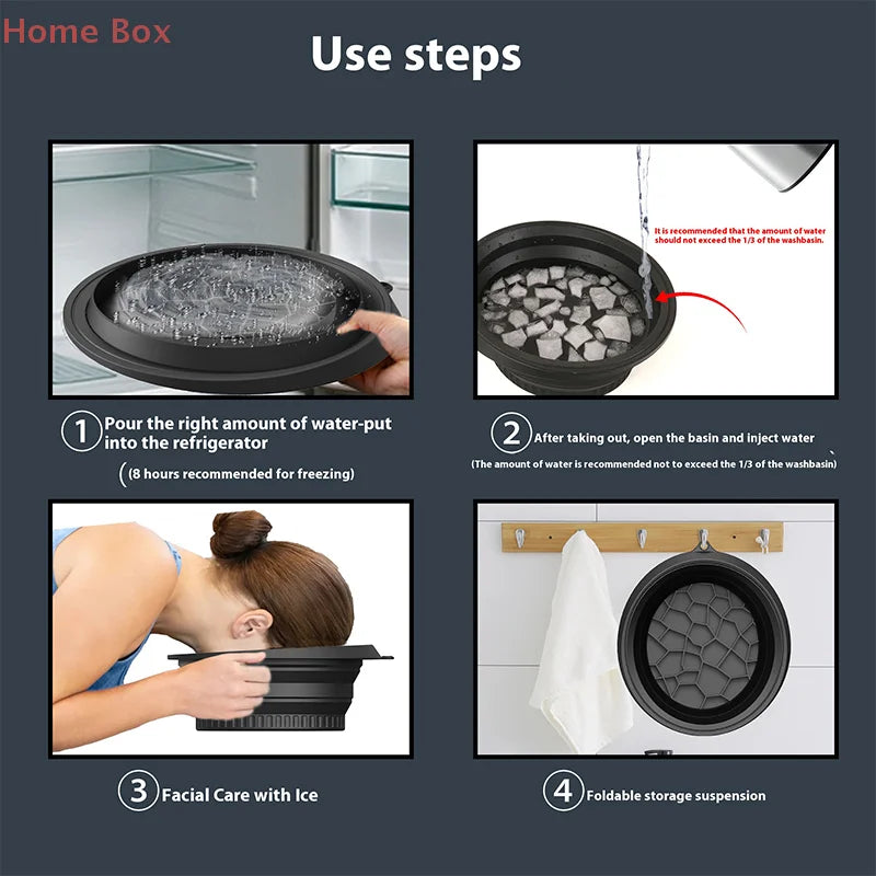Large Bowl For Face Ice Bath Foldable Ice Bath Bowl Silicone Bowl For Dipping Face Ice Bath Ice Bath At Home