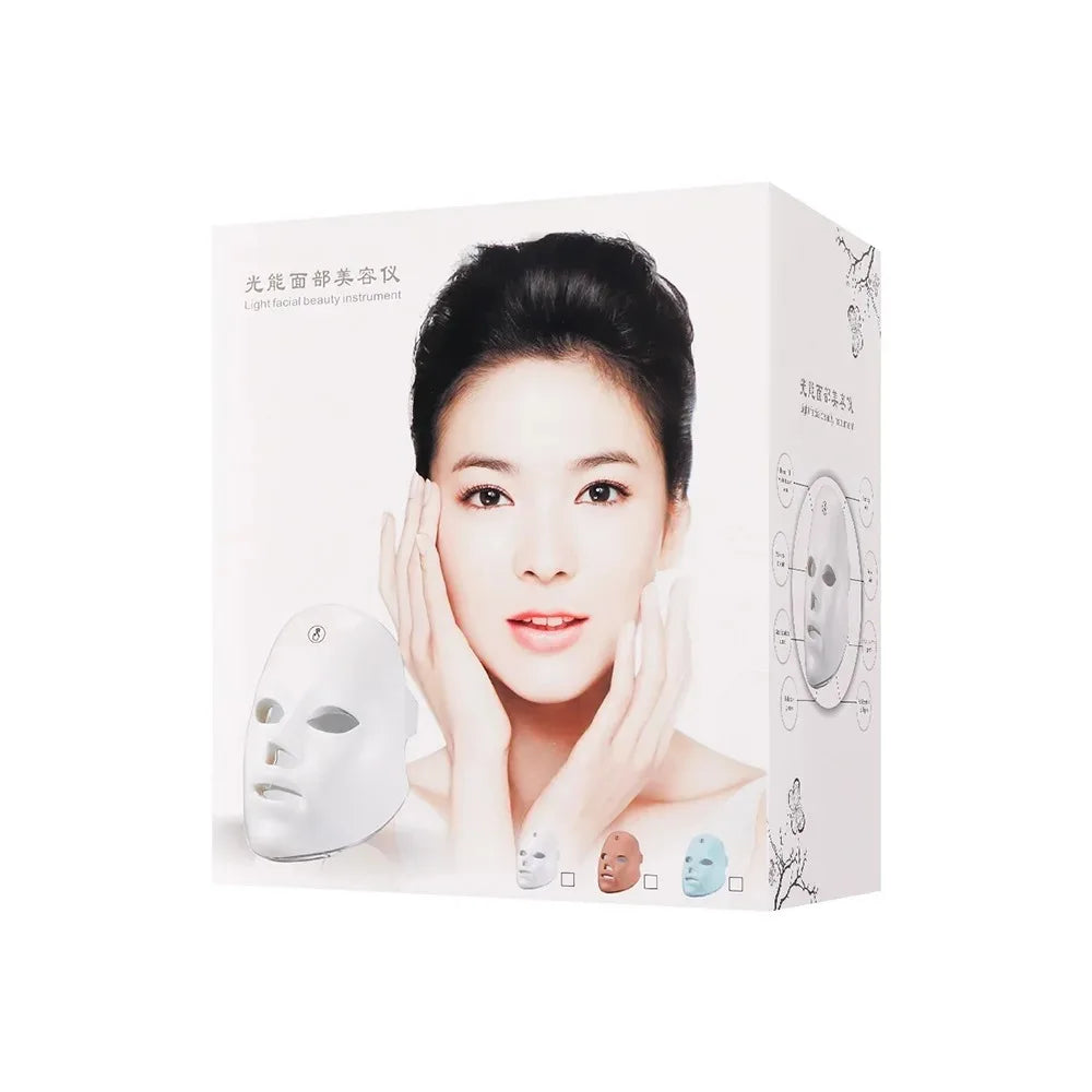 Facial LED Mask 7 Colors LED Photon Beauty Mask Skin Rejuvenation Home Face Lifting Whitening Skin Care Beauty Mask